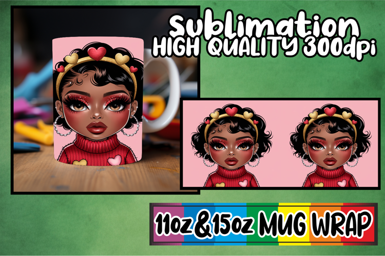 Enchanted mornings sublimation print, Afro Girl