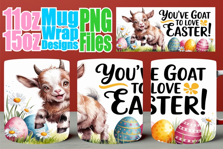 Radiant moments sublimation mug wrap, Easter