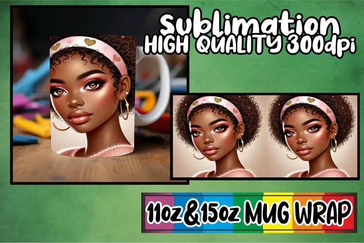Unique memories 11oz 15oz sublimation wrap, Love Girl