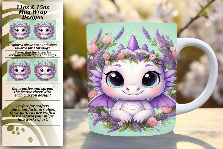 Stunning 11oz Mug Wrap Png Template , Dragon