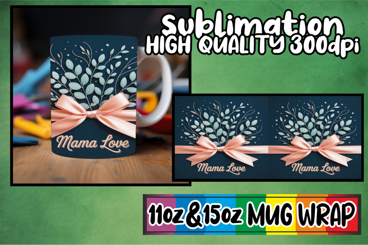 Delightful sips 11oz 15oz mug wrap, Mother's Day
