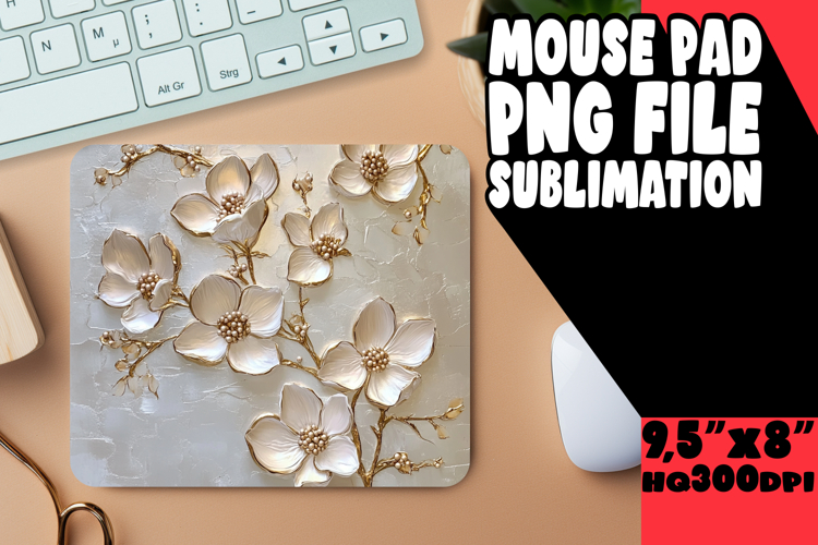 Playful MOUSE PAD Design Magic, 3D Flower