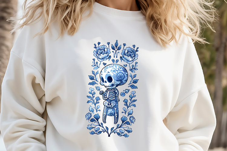 Cute blue Halloween monster clipart t shirt designs png