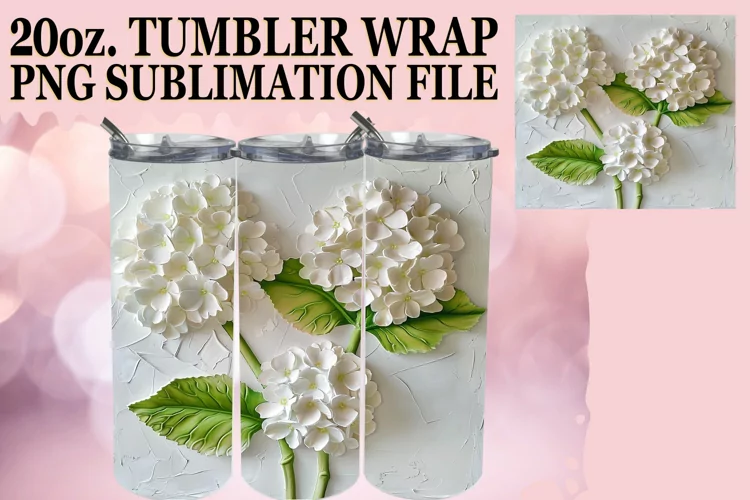 Petal Harmony: Sublimation 20oz Tumbler