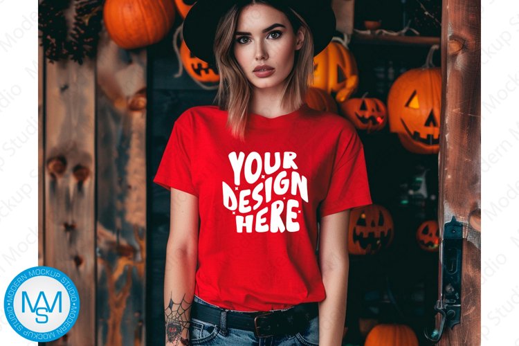 White Tshirt Mockup Image 6