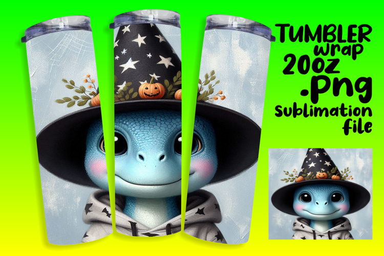 Bespoke 20oz Tumbler Artwork , Halloween Dino