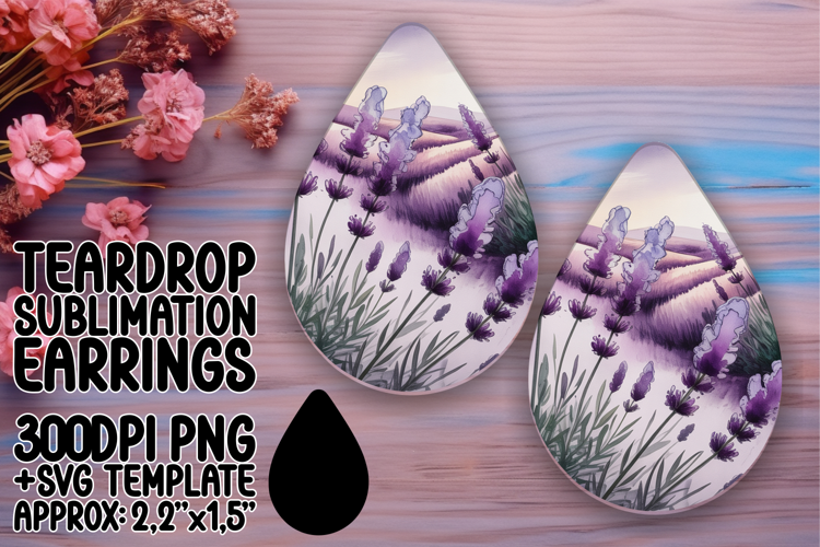 Sleek Teardrop Design for Earrings , Flowers
