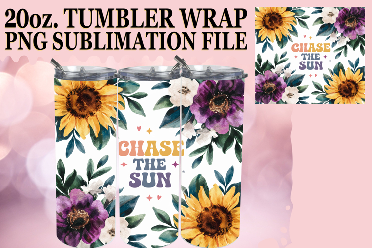 Cozy Escapes 20oz tumbler wrap, Flower Quote