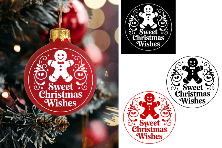 Sweet Christmas Wishes Christmas Ornament Ball, Christmas Sv