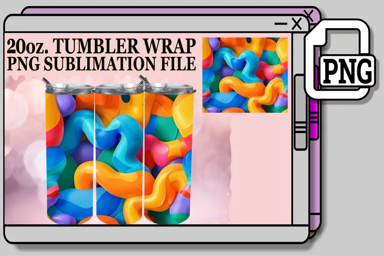 Artistic Colorful 3D Inflated Tumbler Assortment