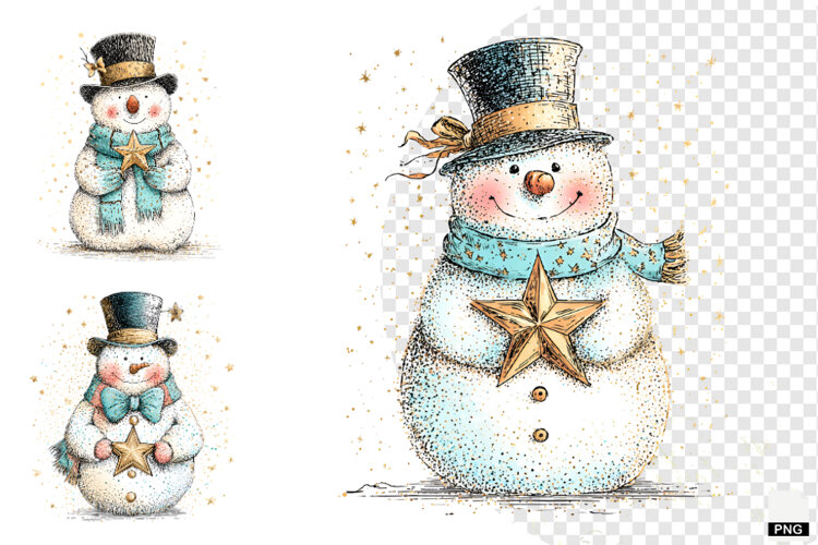 Doodle Style Christmas Clipart example image 1