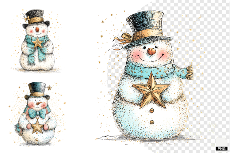 Doodle Style Christmas Clipart