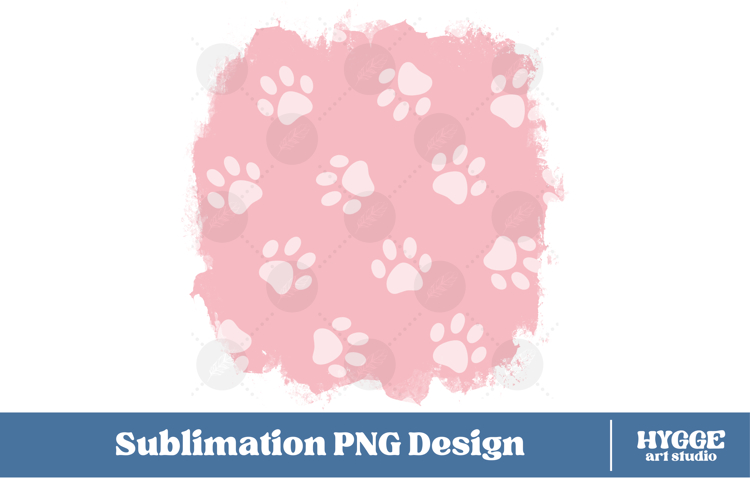 American 4th of July Cat Dog Paw Background Png Sublimation