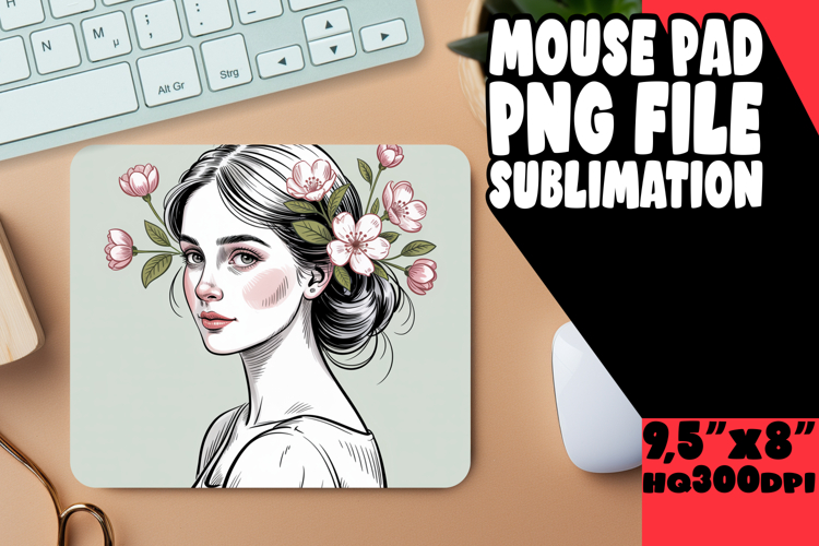 Radiant Desk Pad Sublimation Magic, Beauty Woman