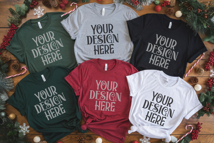 Christmas Family Matching Group T-Shirt Mockup