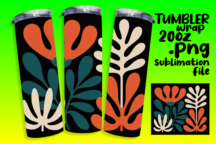 BOLD 20oz Sublimation Design , Flowers