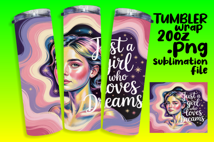 ELEGANT 20oz Tumbler Wrap for Creative Gifts , Just A Girl