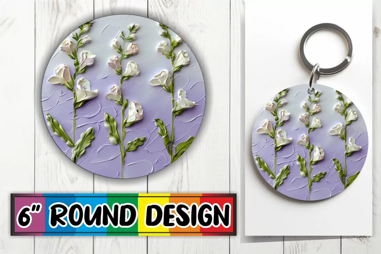 3D Petal Serenity: Sublimation Circle Design