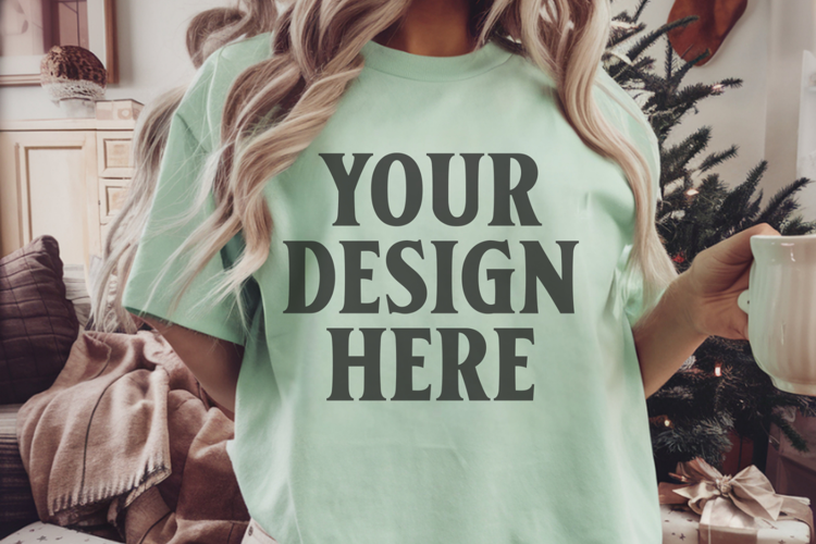 Bay Christmas Comfort Colors 1717 Mockups, CC 1717 m