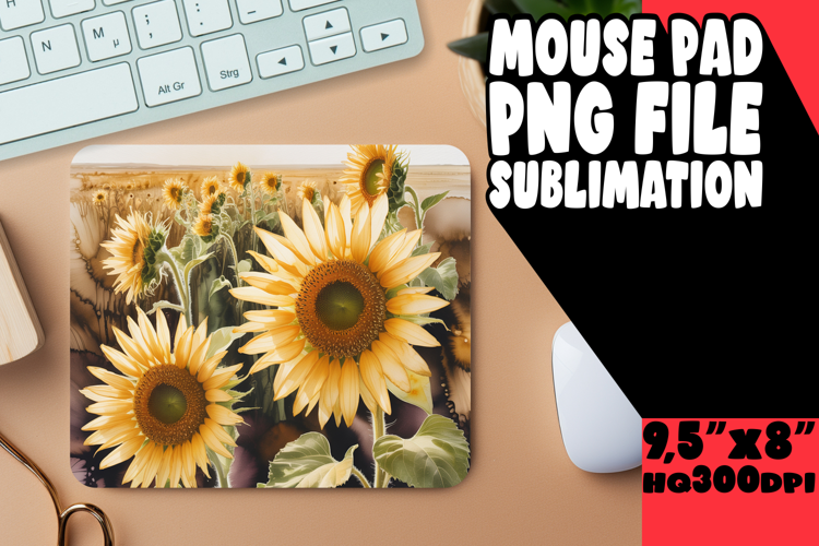 CHEERFUL DESK MAT FUN SUBLIMATION, Flowers
