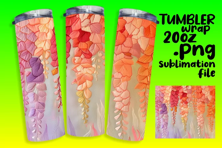 Funky Patterned Colorful Sublimation Tumbler Design