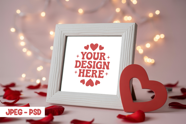 Valentine Minimal Mug PSD JPEG Mockup