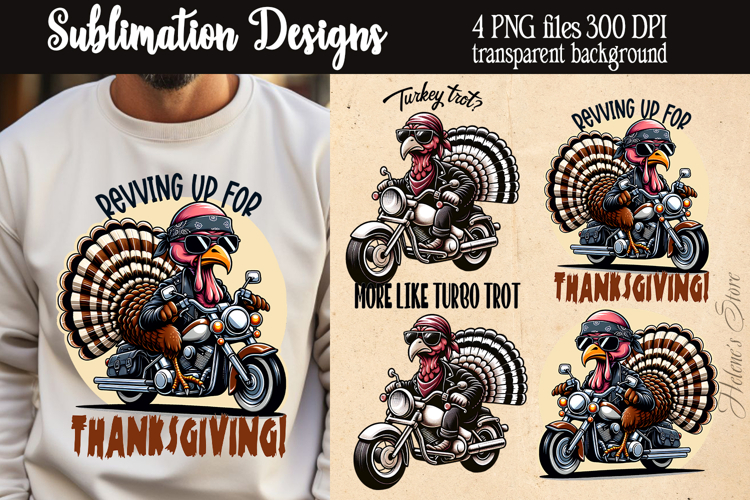 Funny Sarcastic quotes Retro biker turkey PNG Sublimation
