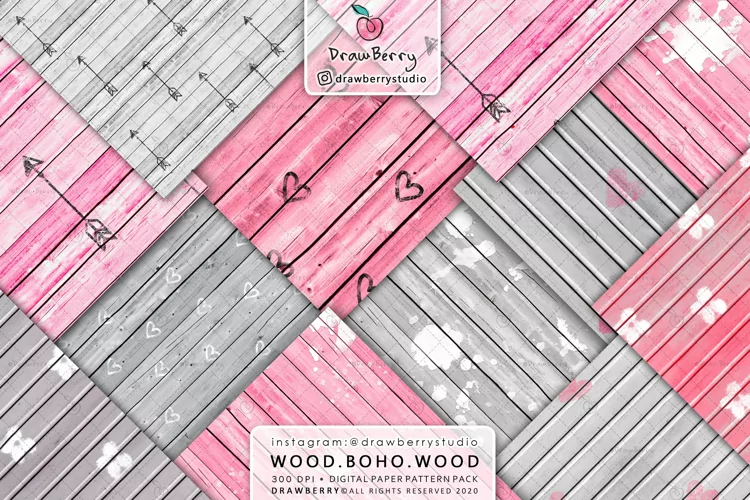 Boho Wood Texture Background DP040