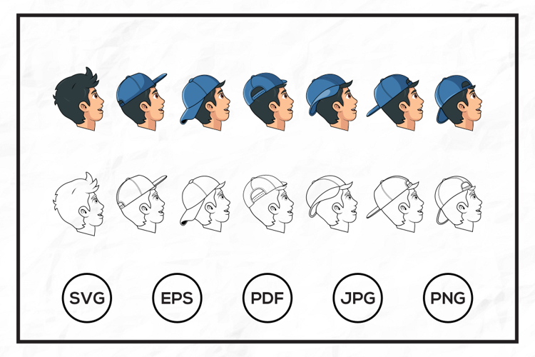 Boy Head cartoon Design Illustration