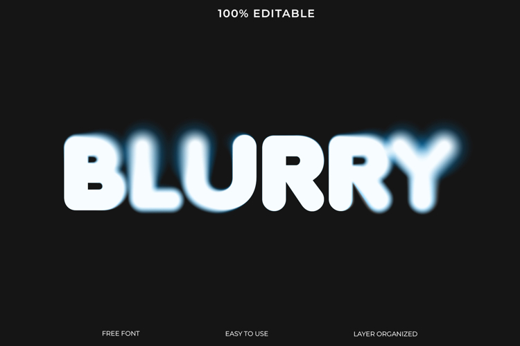 Modern Blurred Text Graphic Design example image 1