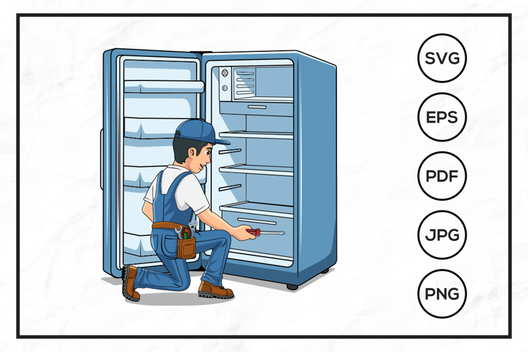 Refrigerator Clipart Image 2