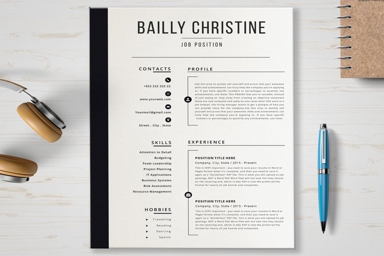 Resume Template example image 1