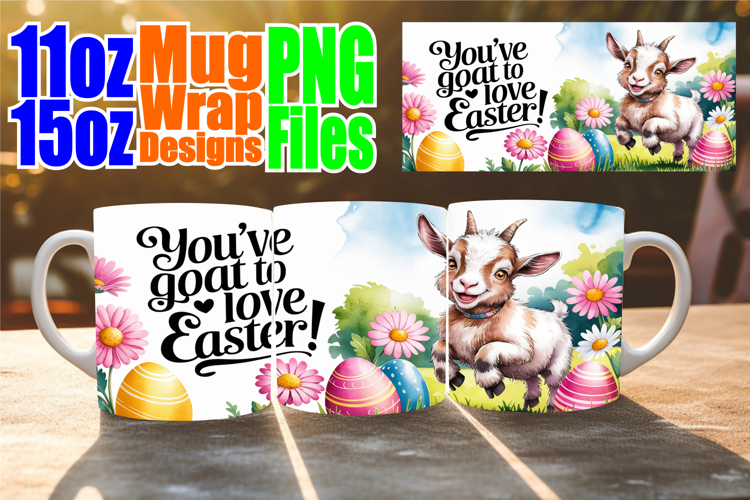 Bright smiles 11oz 15oz sublimation wrap, Easter