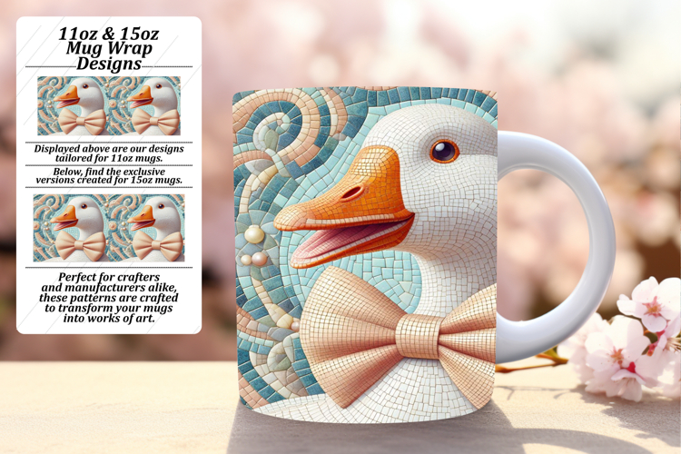 GRACEFUL 11oz PNG Mug Wrap Design , Goose