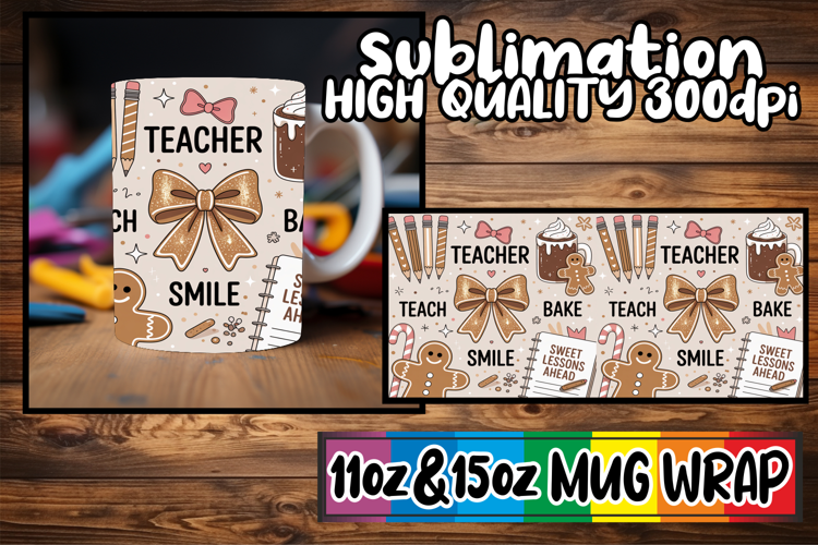 Wholesome joys 11oz 15oz mug wrap, Teacher