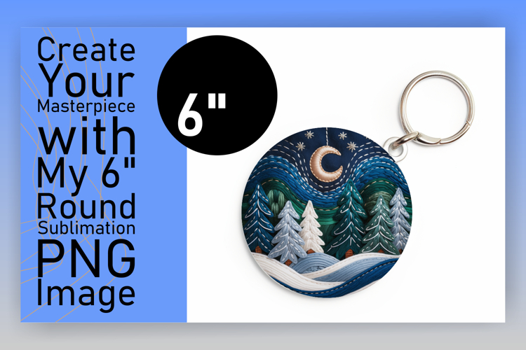 Artful Circle Design for Keychains , Holiday