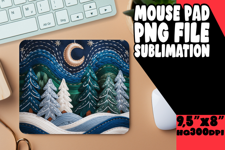Playful Mouse Mat Sublimation PNG, Holiday