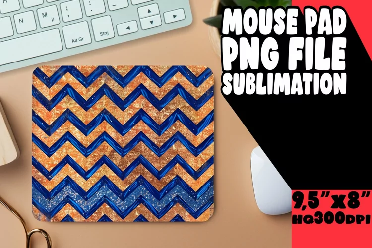 Shimmering Stripe Pattern Mouse Pad