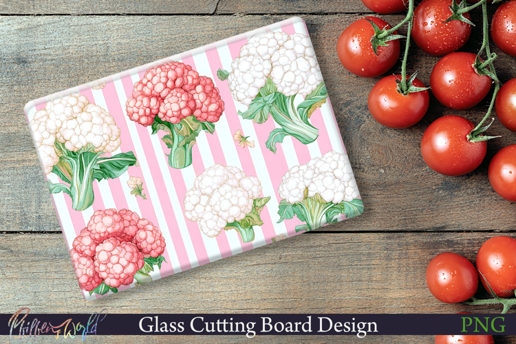 Cutting Board Design | Stripes | cauliflower