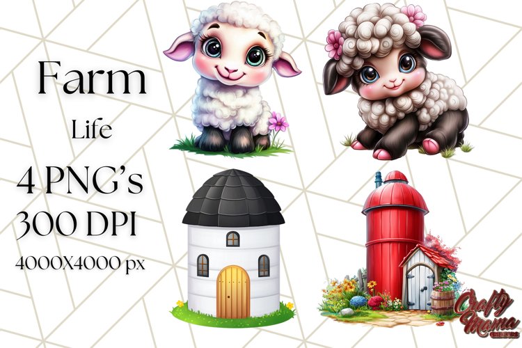 Kids Farm Clipart, Cute Farmer and Farm Animal PNG