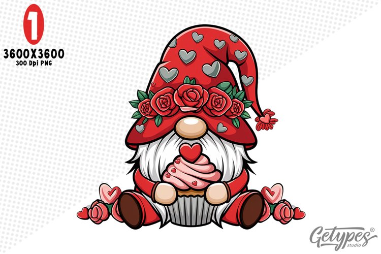 Valentine Gnome Clipart Image 7