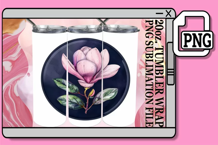 Fresh Blooms Denim Tumbler Sublimation 20oz