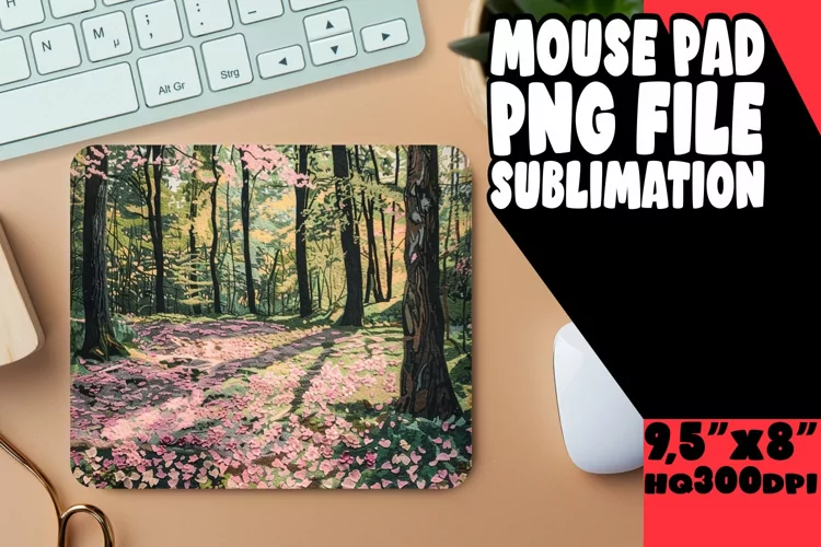 Colorful 3D Summer Landscape for Mouse Pad