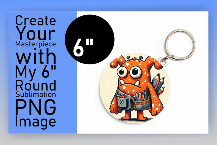 Creative Round Design for Keychains , Monster