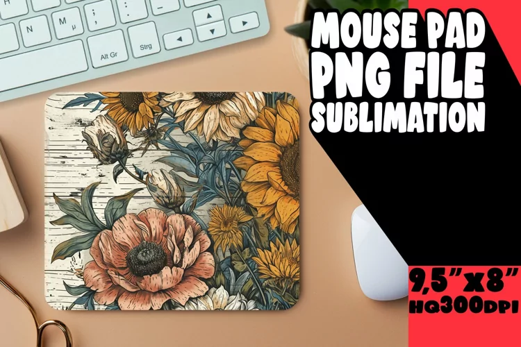 Vibrant Springtime Blossom Mouse Pad Print