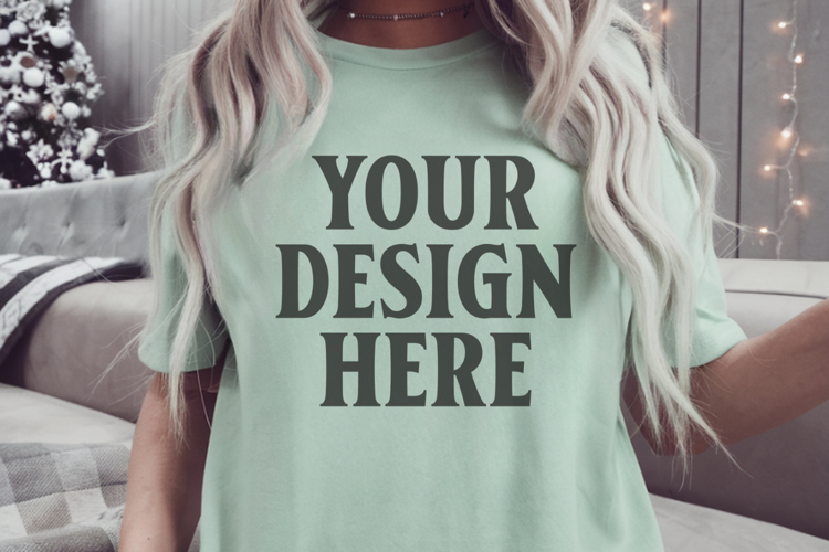 Bay Christmas Comfort Colors 1717 Mockups, CC 1717 m