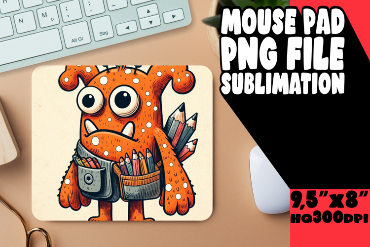 Playful Desk Pad Design Sublimation, Monster