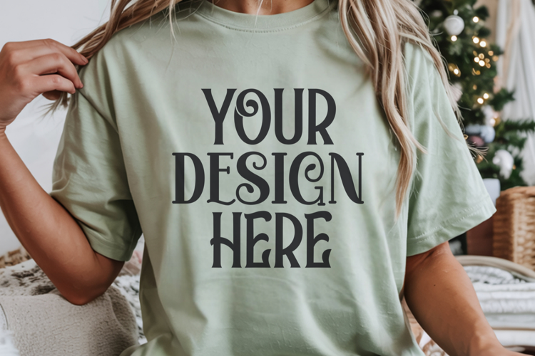 Bay Comfort Colors 1717 Christmas Mockup, CC 1717
