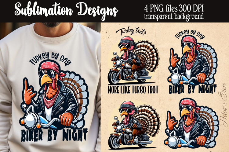 Funny Sarcastic quotes Retro biker turkey PNG Sublimation