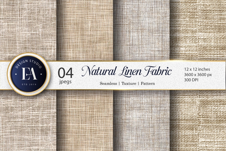 Natural Linen Fabric Texture Boho Beige Digital Paper